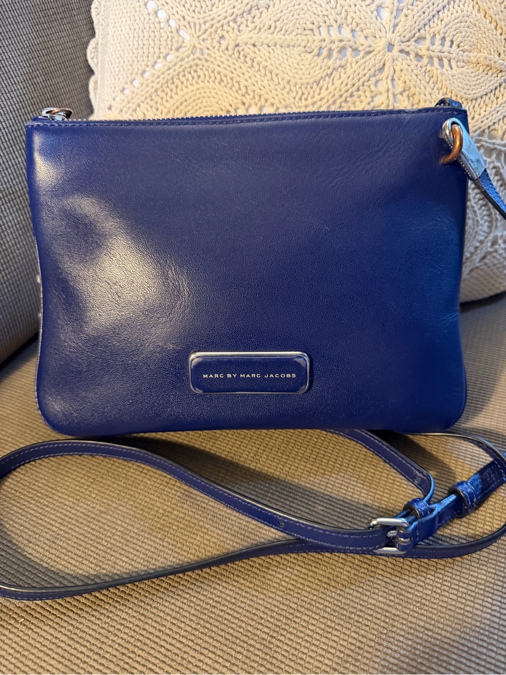 Marc by Marc Jacobs Electric Blue Leather Crossbody